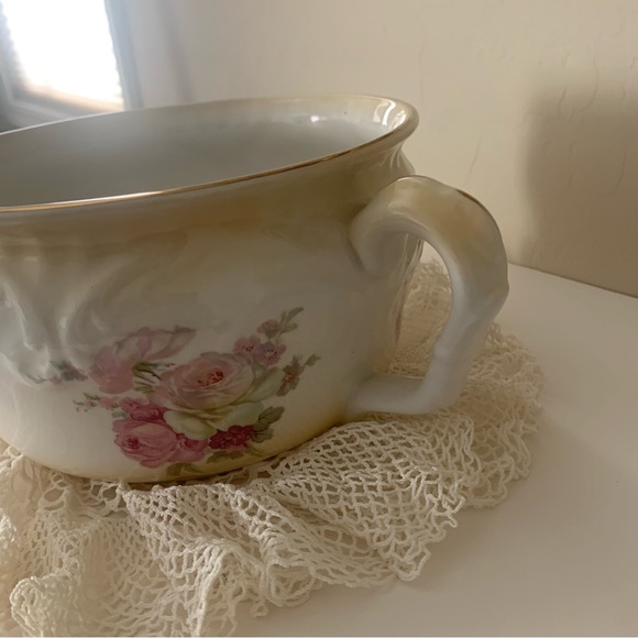 Antique Chamber Pot or Flower Pot or Vessel Made in Staffordshire England - Picture 7 of 9